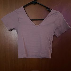 pink crop top